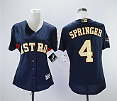 Women Astros 4 George Springer Navy 2018 Gold Program Cool Base Stitched Baseball Jerseys,baseball caps,new era cap wholesale,wholesale hats